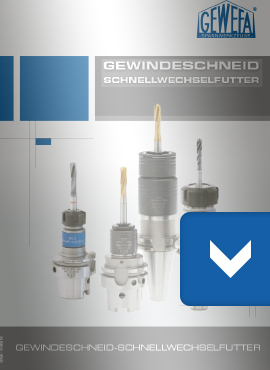 GEWEFA Gewindeschneid-Schnellwechselfutter Werkzeugaufnahmen Katalog Deutsch